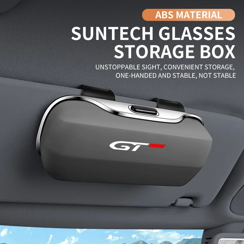 

For Peugeot GT 5008 4008 3008 2008 308 508 208 PU Leather Auto Interior Accessories Car Visor Sunglasses Car Glasses Case Clip