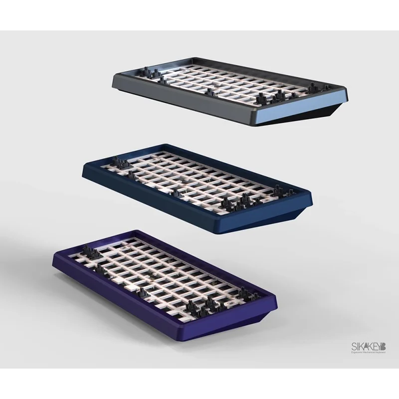 Sikakeyb Sk1 Aluminum Alloy/Transparent 61 Key Wireless The Third Mock Examination Customized Mechanical Keyboard Kit