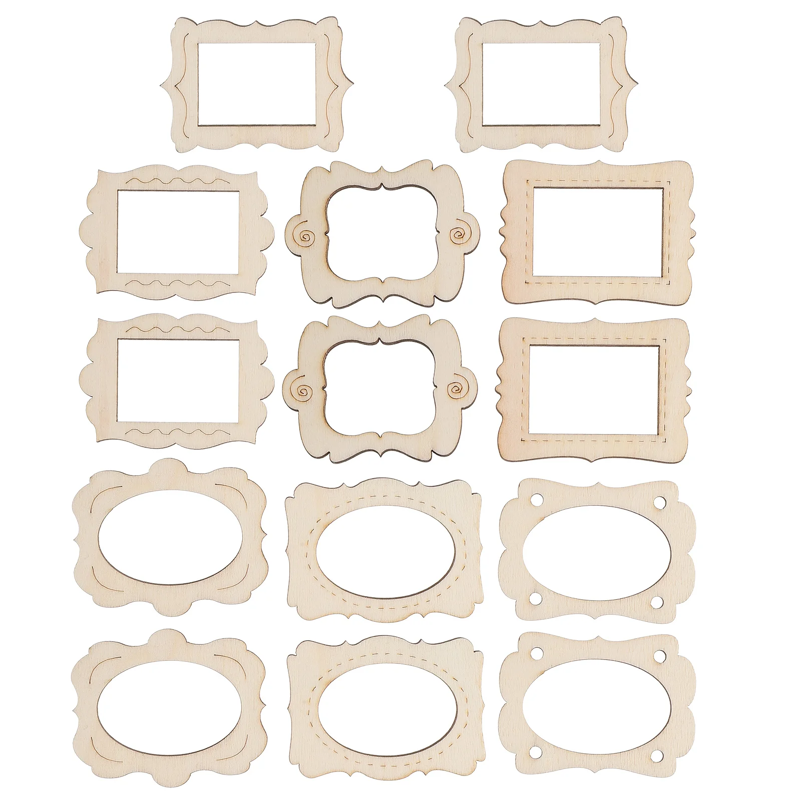 40 Pcs Photo Frame Madera 2x3 Picture DIY Pictures Material Simple Frames Mini Hollow Display Stand