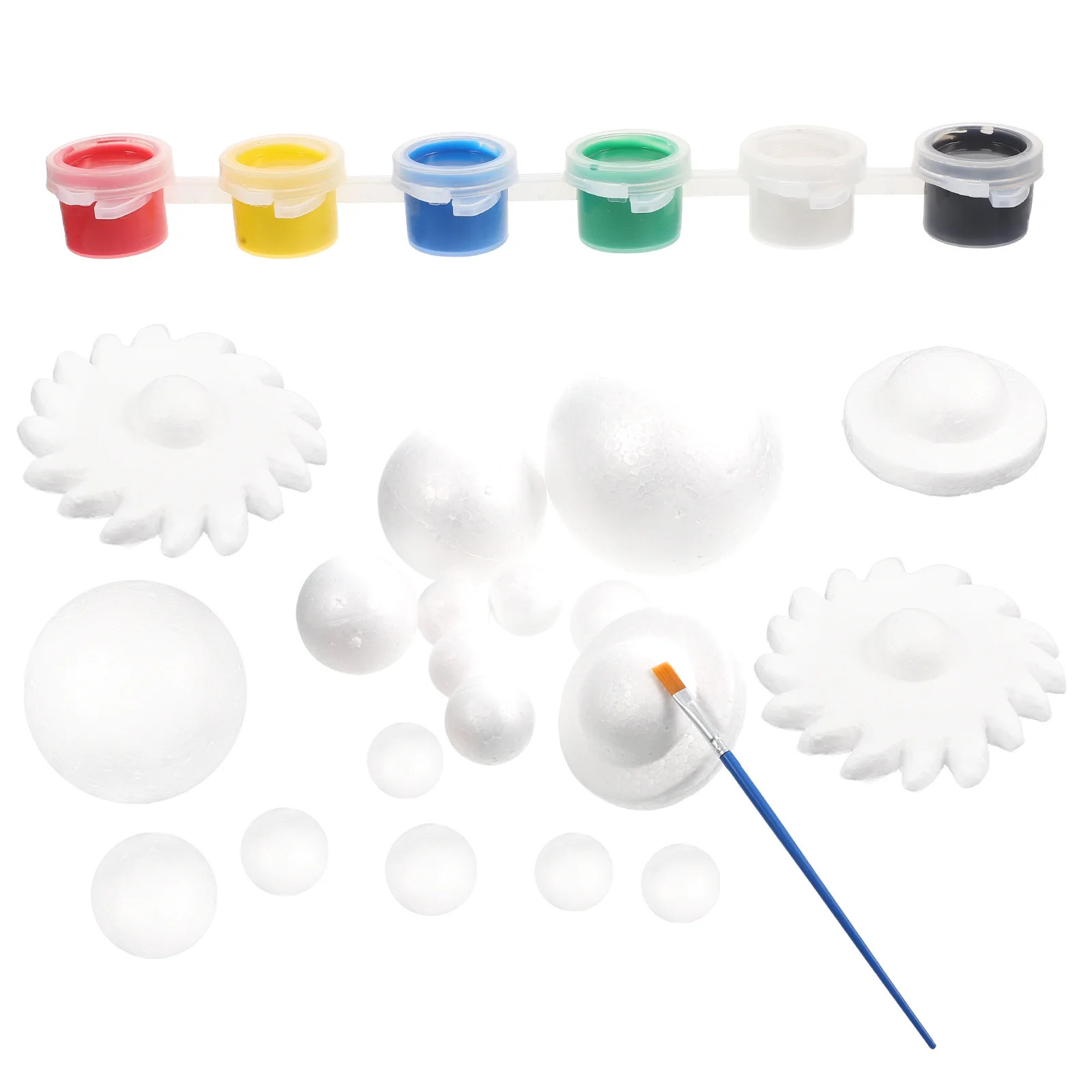 2Sets DIY Solar System Foam Balls Polystyrene Craft Kit for School Projects Art Decoration Solar System Model Foam Ball