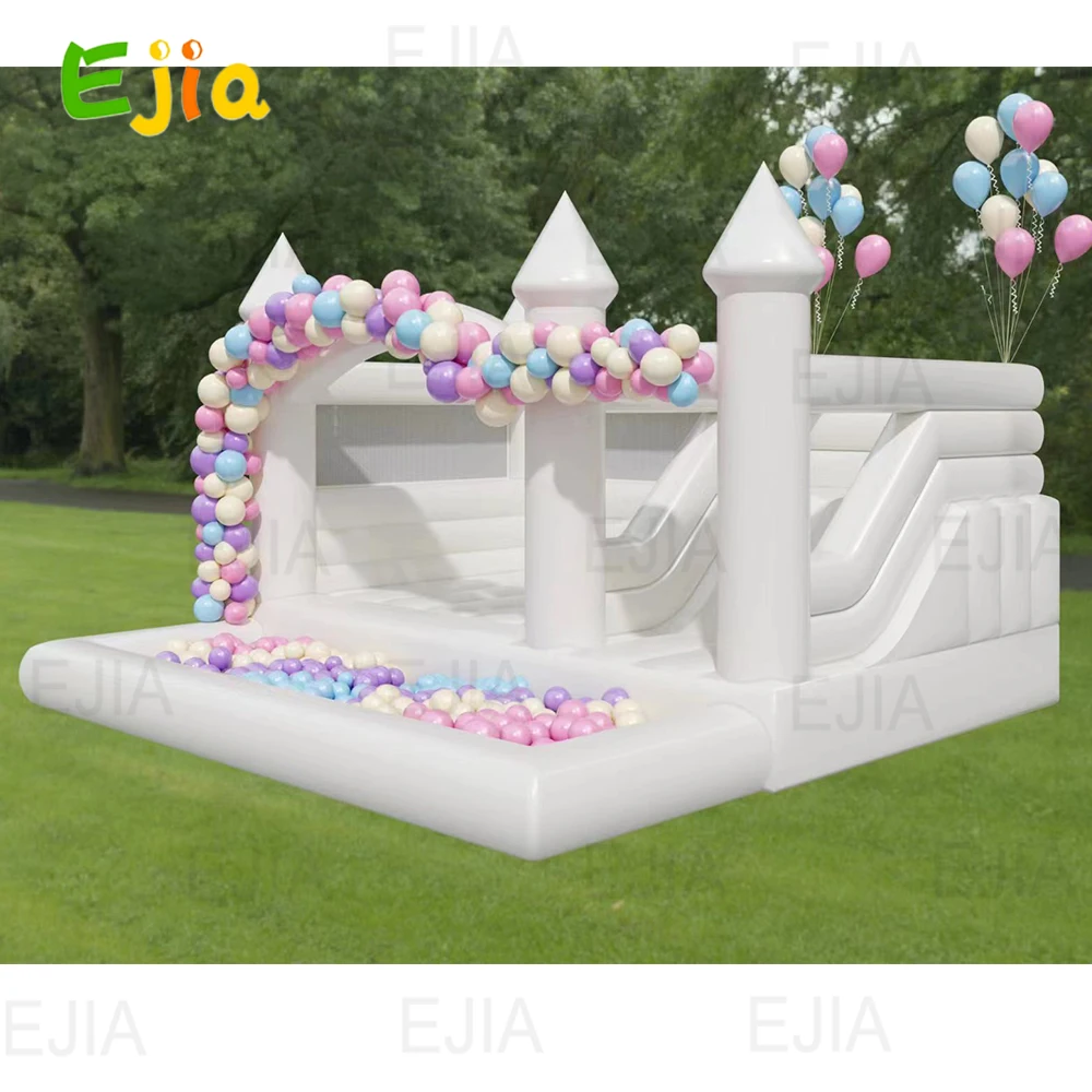 US Stock 15ft Large Inflatable Bounce House with Slide Ball Pit 100% PVC Castle House for Adults Big Kids Birthday Party Wedding