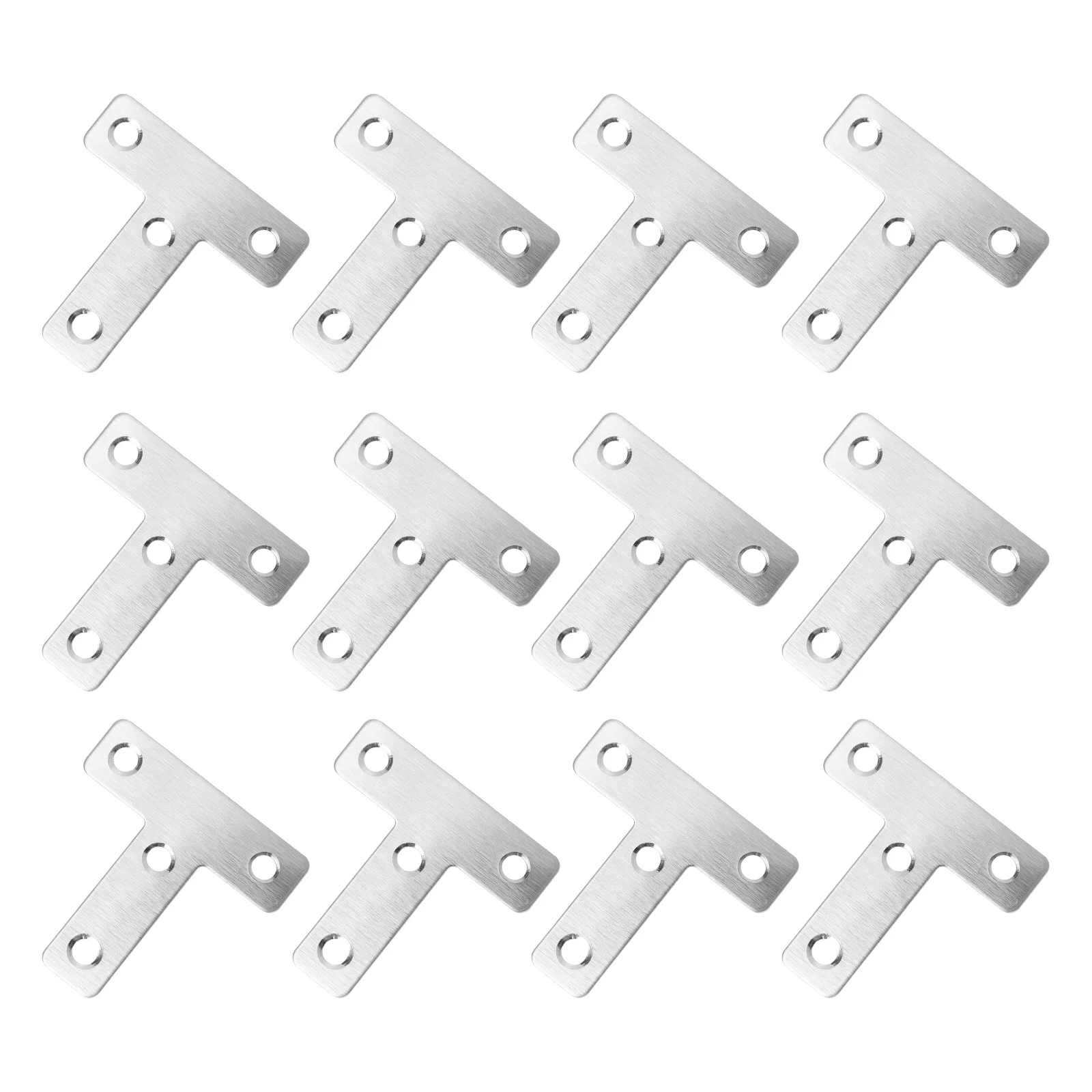 

20pcs Stainless Steel T-Type Corner Bracket Mending Plate For Furniture Reinforcement Heavy Duty Joint Fastener Fixing Tool Wide