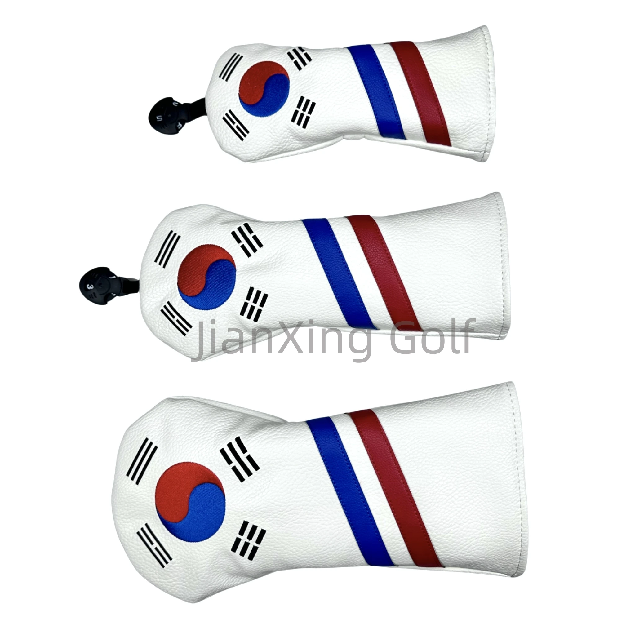 Golf Korean flag Pattern Head cover Driver Head Covers Fairway Wood Head Covers Hybrid Head Covers Putter Cover Iron cover