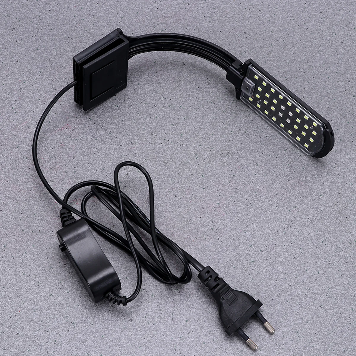 

LED Aquarium Light Fish Tank Lamp Waterproof Clip-on Eu Plug Black Promotes Photosynthesis Durable Long Lasting Use