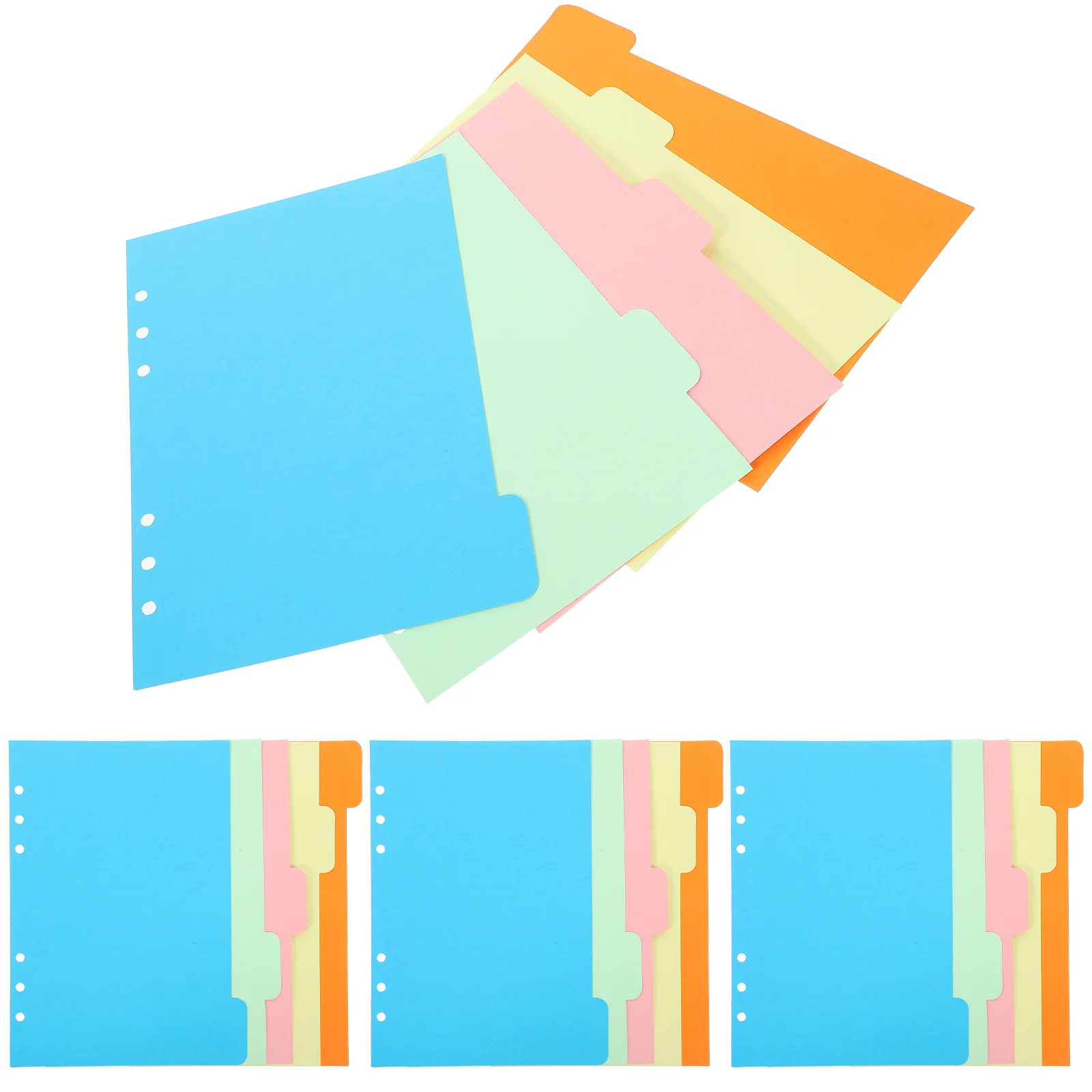 

15 Pcs A5 Index Separator Page Paper Binder Dividers Notepad Labels Detachable Tabs Notebook Markers Loose Leaf Draft