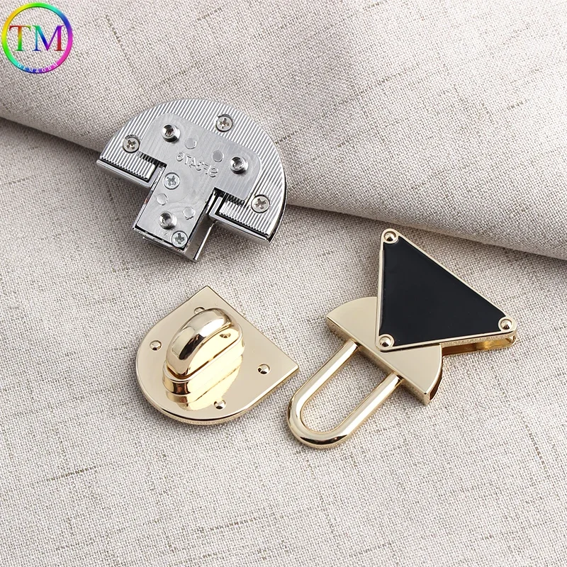 Metal Clasp Twist Locks Rectangle Flip Locks For Handbags Shoulder Bags Purse Woman Diy Leather Bag Craft Hardware Accessories