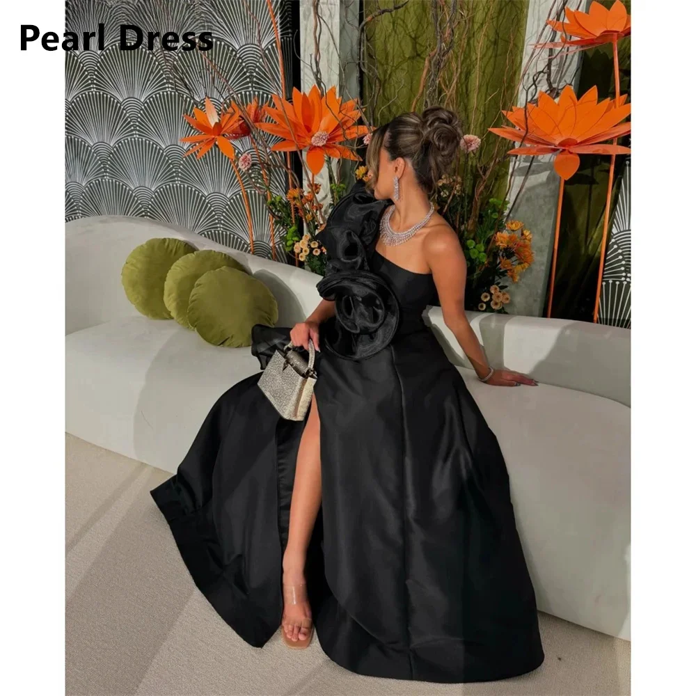 

Side Slit Evening Dresses for Special Occasions Wedding Dress Elegant Party Dresses Woman Line A One Shoulder Custom Made Satin