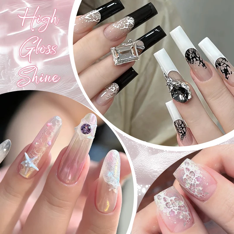 เจลเพ้นท์เล็บสีดำขาว 10 มล. เจลเพ้นท์เล็บแบบแช่ล้างออกได้ ใช้กับหลอดไฟ LED เหมาะสำหรับงาน DIY และร้านเสริมสวย