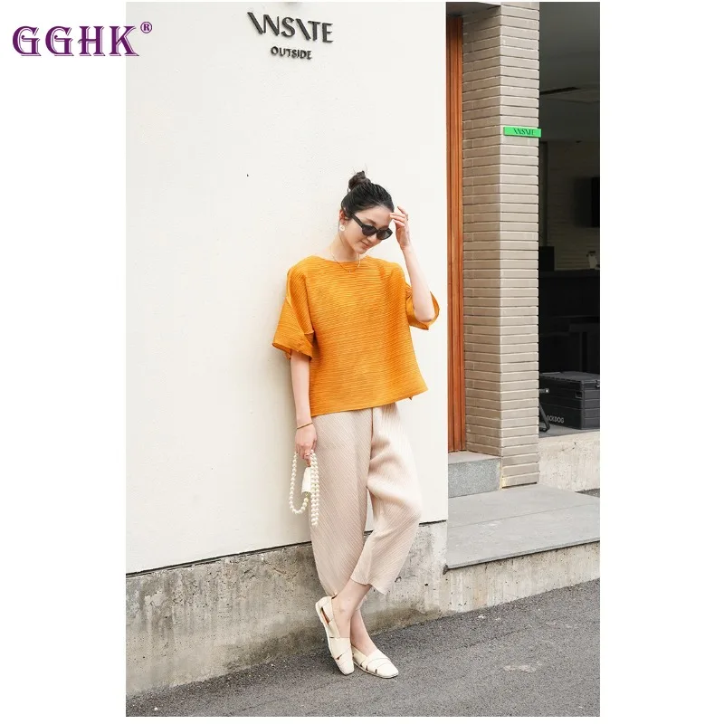 

GGHK 2024 Summer and Autumn New Women's Pants Big Yards Loose Casual Harlan Pants Korean Version of The New Street Shooting