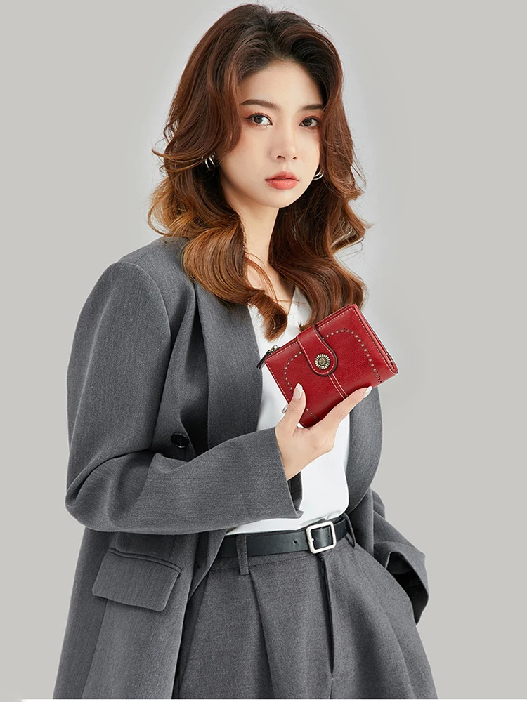 

Новая женская короткая сумка-кошелек 2026 года: модный кошелек для монет с вырезами, высококачественный картхолдер, защита от кражи, магнитная застежка, квадратная сумочка