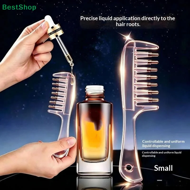 Hair Care Zone - 〔Z〕Ätherisches-Öl-Applikator-Massagekamm mit eingebautem Flüssigkeitsreservoir und rollenden