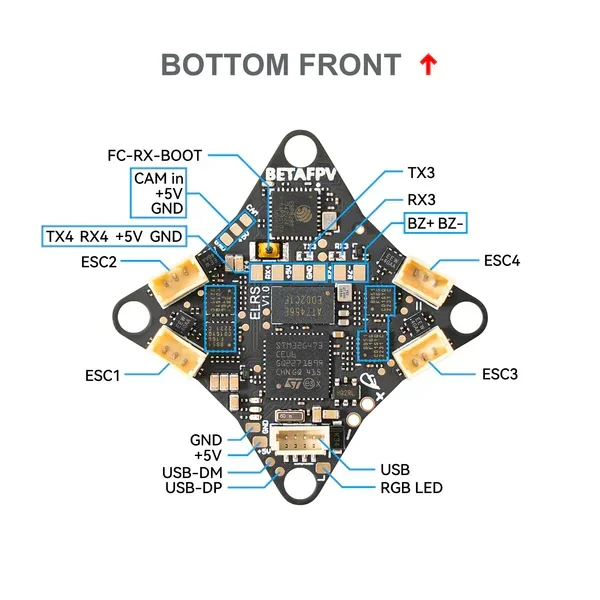 

Бесщеточный контроллер полета BETAFPV Matrix 1S для Meteor75 pro