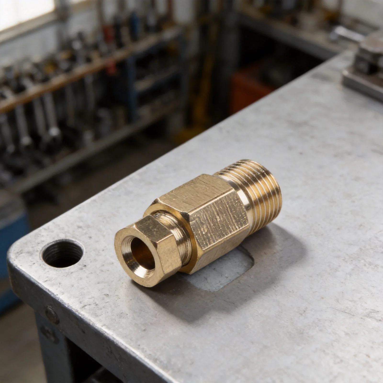 12 Brass Compression Fittings for 4mm Tube Outer Diameter with 1/8 For BSP Male Thread for Industrial Fluid Control