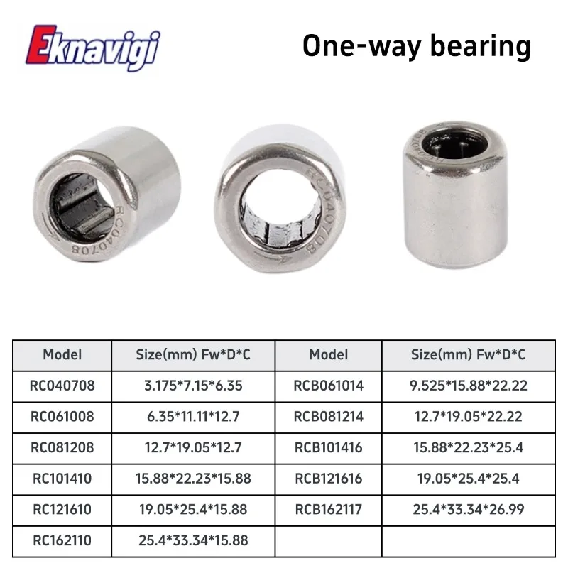 

1 шт. Однонаправленный игольчатый роликовый подшипник дюймового размера RC040708 RC061008 RC081208 RC101410 для пресс-муфт