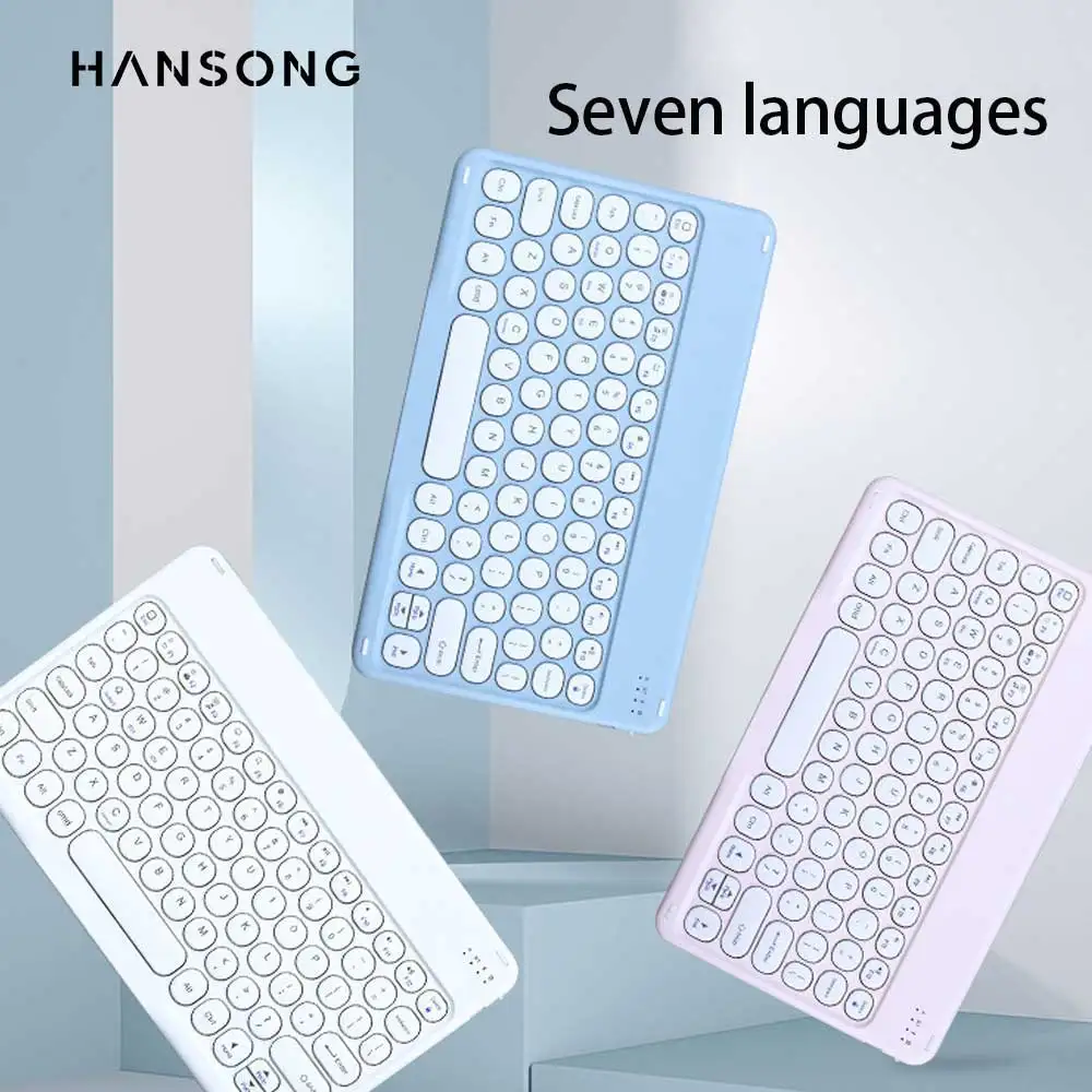 

10-дюймовая беспроводная клавиатура для Apple Xiaomi Huawei Samsung Bluetooth-мышь для iOS Android Windows система круглые колпачки для клавиш большой аккумулятор