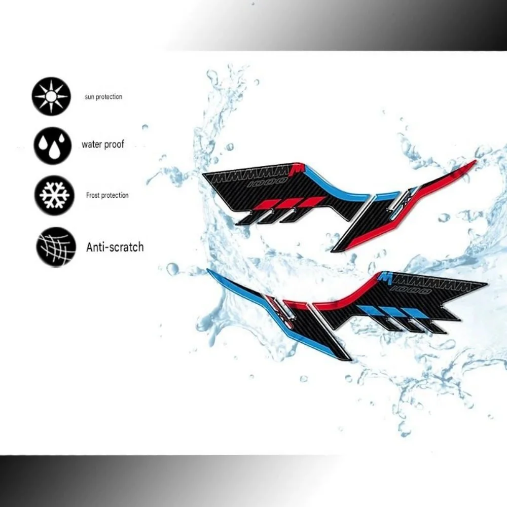 For M1000XR Sport Red Blue Carbon Look Tank Side Sticker Pair Upgrade Dynamic Racing Style Motorcycle Appearance