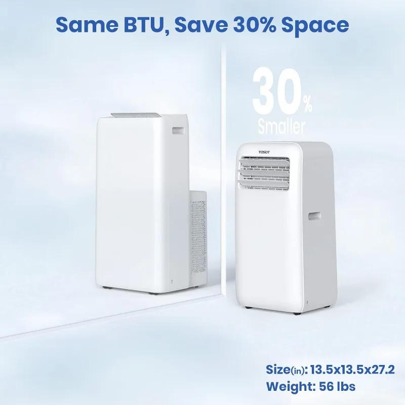 TOSOT 12 000 BTU (8000 BTU SACC) портативный кондиционер с Wi-Fi управлением, 3-в-1 Портативный AC