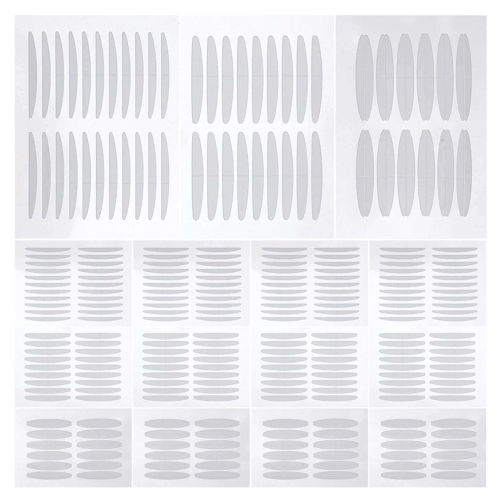 30 feuilles de bande Double paupière, autocollants invisibles Double face, conception d'angle rond, aspect naturel, forte adhérence, confortable