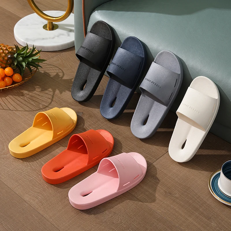 2024 Summer Non-slip Soft Cloud  Women Comfy PVC Men Couple Bathroom Hollow Leak Anti-Slip Silent slippers Home Slippers Outdoor