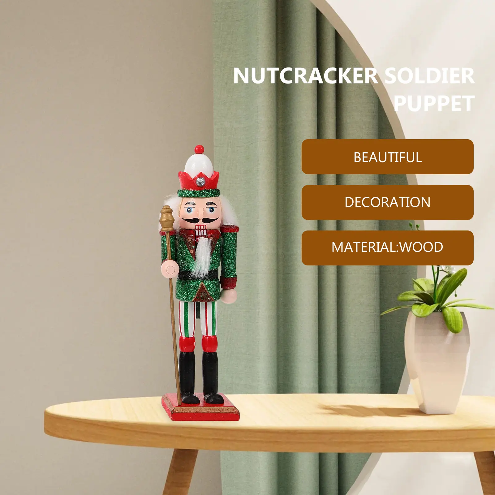 

4pcs Nutcracker Figurines Adorable Cartoon Christmas Decor Household naments Colorful Xmas Decorations Mini Models