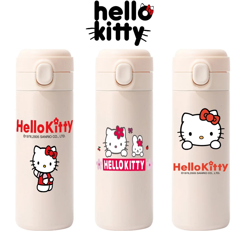 420ml Sanrio Hello Kitty Anime Thermo Cup Man and Woman Cartoon Student Children Cold Insulation Cup Gift 304 Stainless Steel