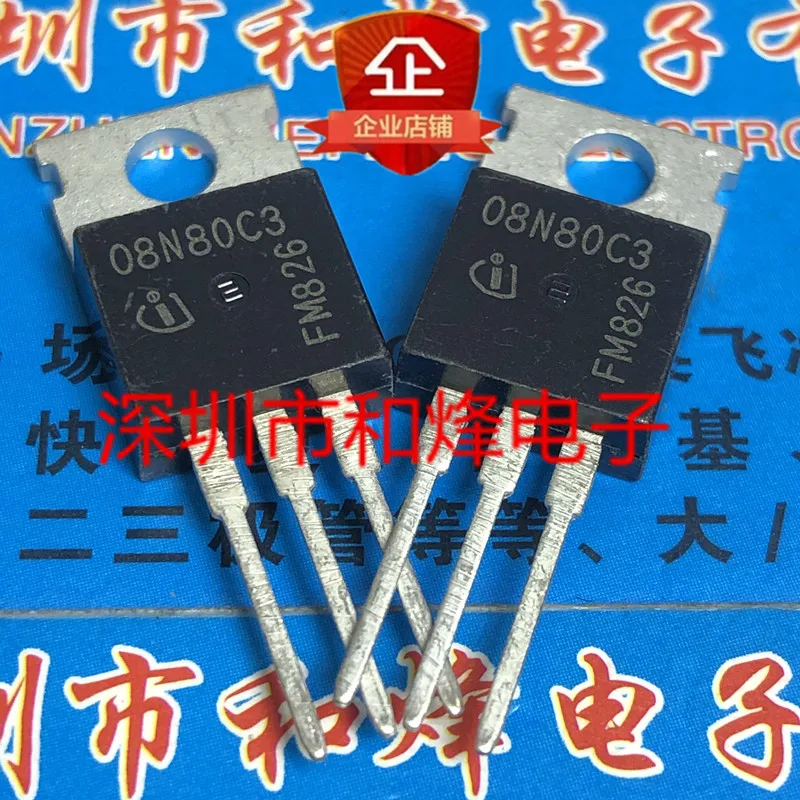 5PCS-10PCS 08N80C3 SPP08N80C3  TO-220 800V 8A  New And Original On Stock