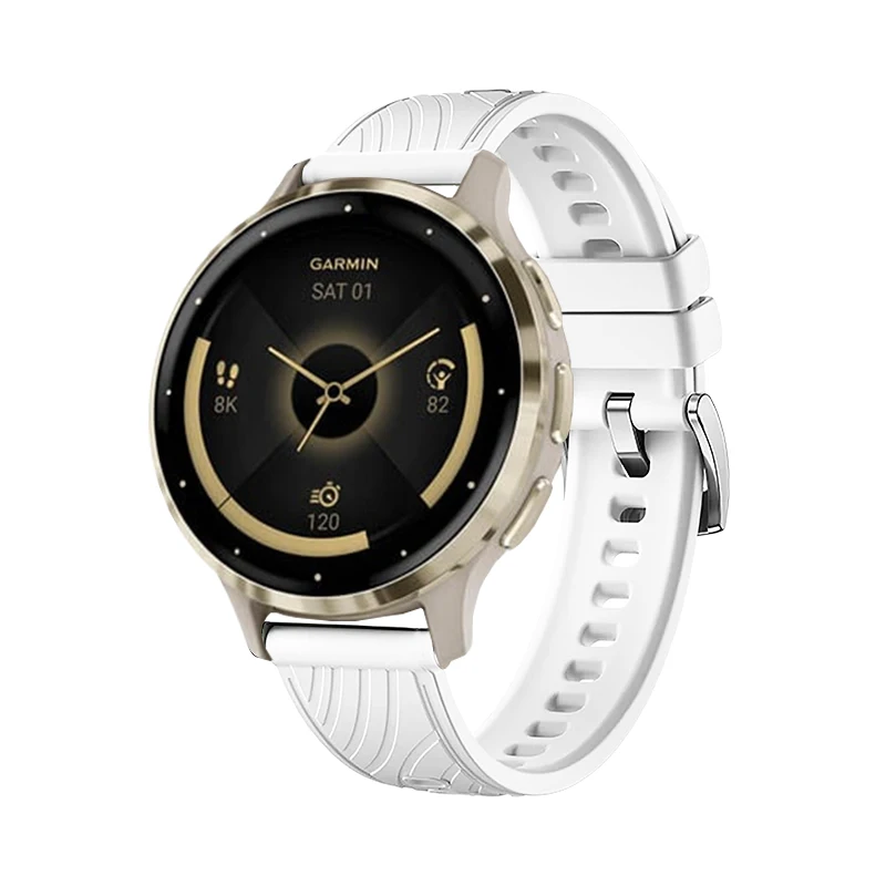 Garmin Vivoactive 4s Green과 호환 가능한 시계 밴드, 야외 피크닉 방수 스트랩, Garmin Forerunner 265S/255S, 18mm