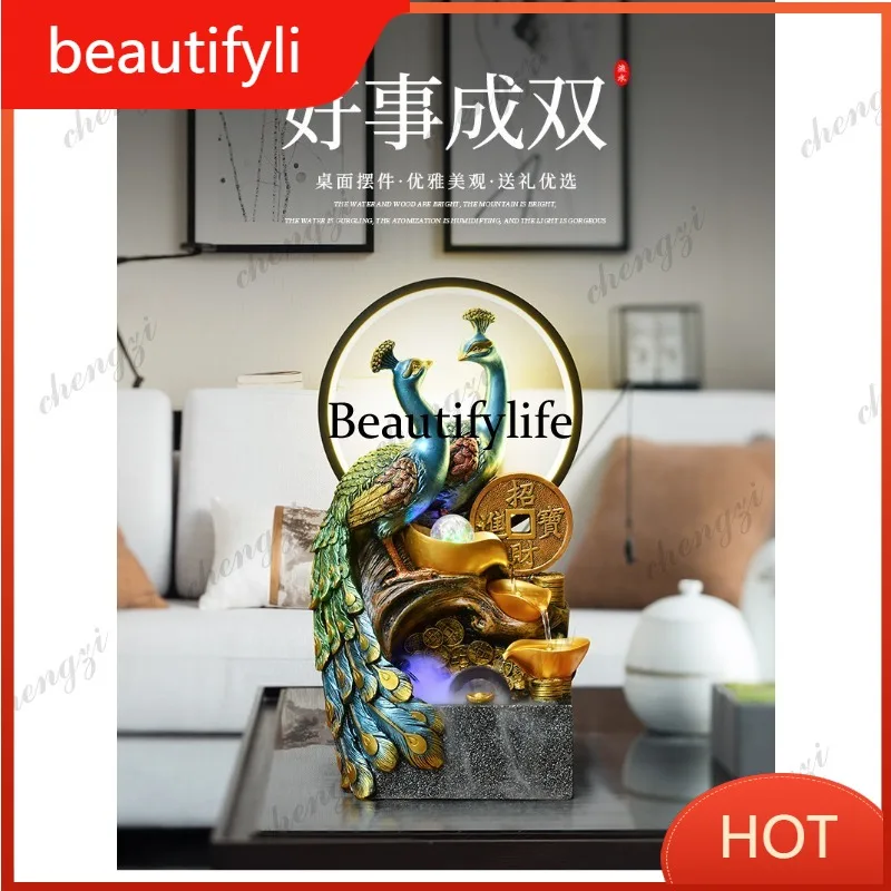 A139 Rockery flowing water ornament circulating water living room bar counter lucky decoration housewarming opening gift