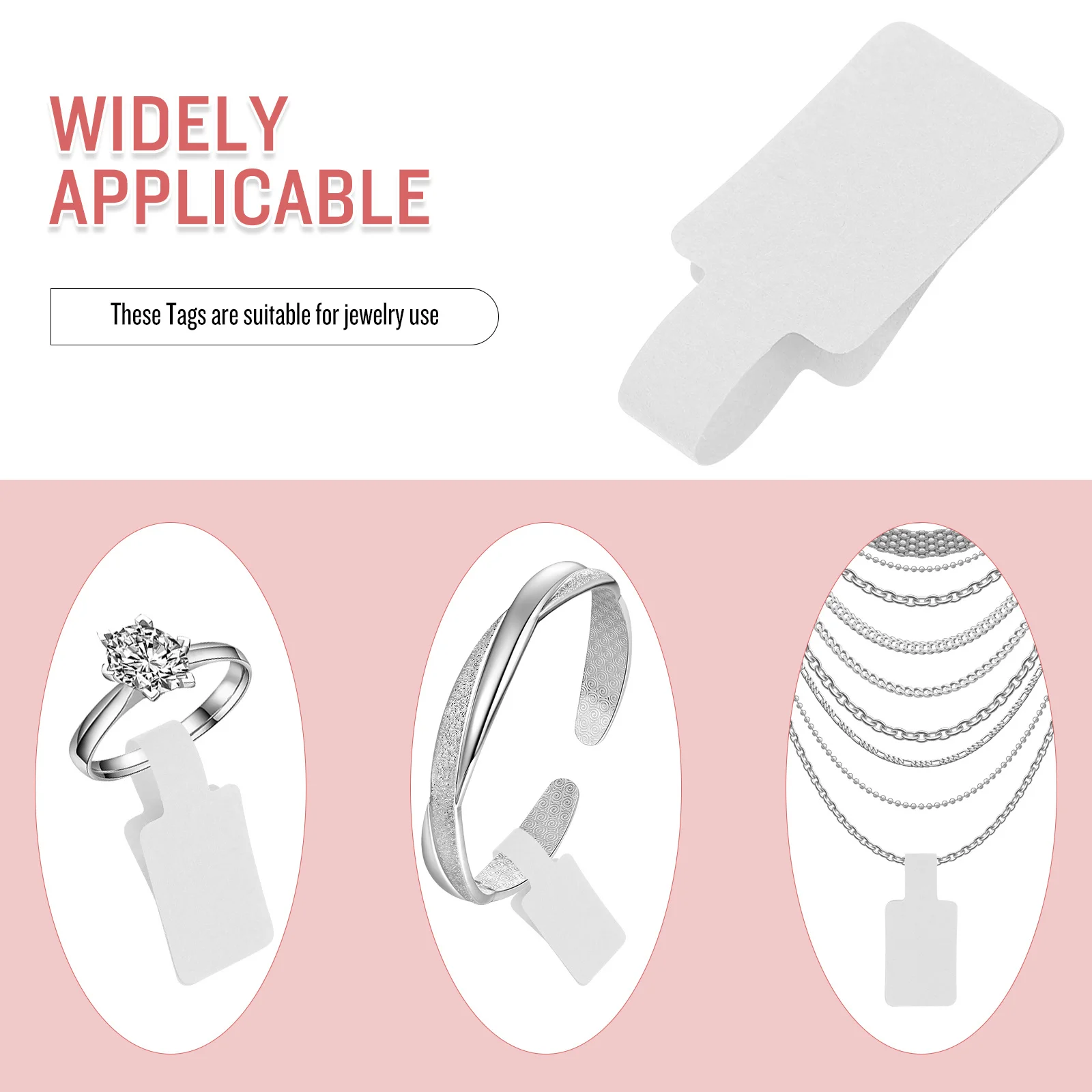 100 قطعة ملصقات أسعار المجوهرات فارغة ورق لاصق ذاتي العلامات لخاتم قلادة سوار عرض سعر الكتابة اليدوية مريحة