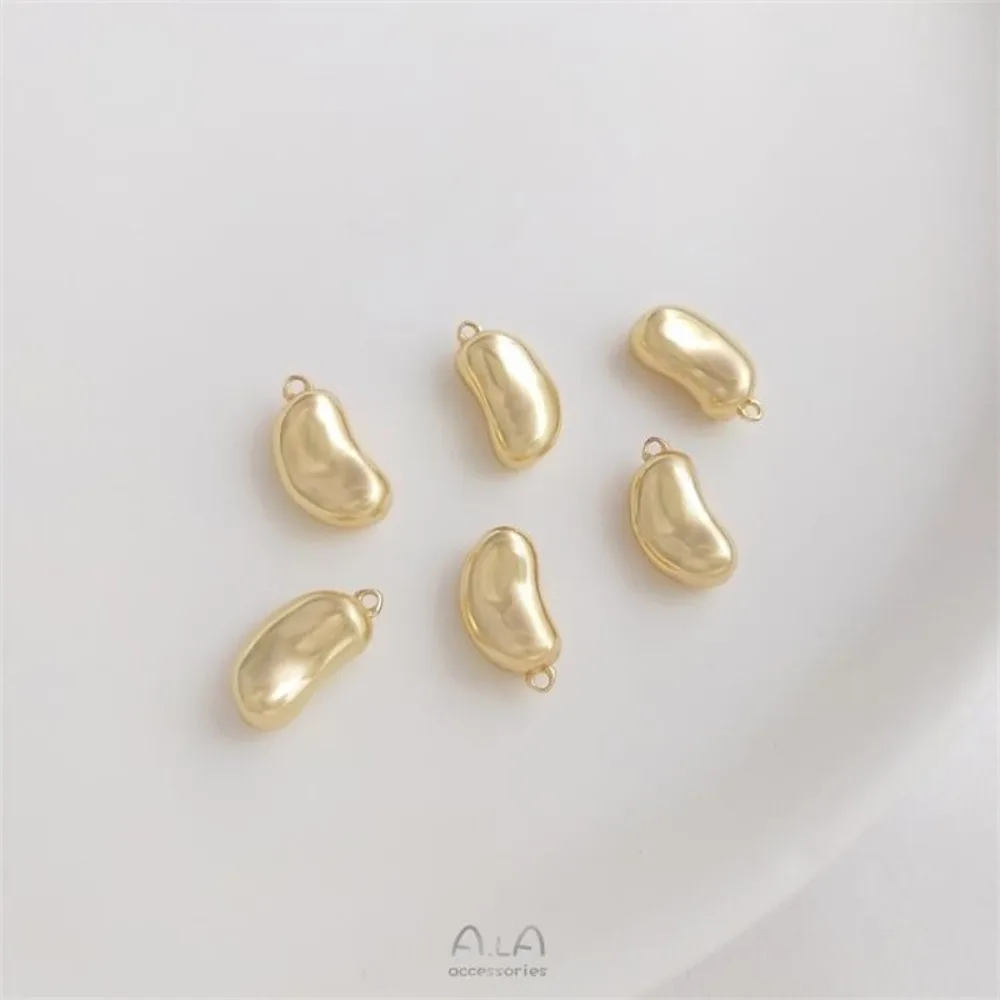 

1Pcs Copper Charms 14K Gold Color Star Moon Butterfly Small Flower Pea Candy Pendant DIY Bracelet Accessories Small Drip Pendant