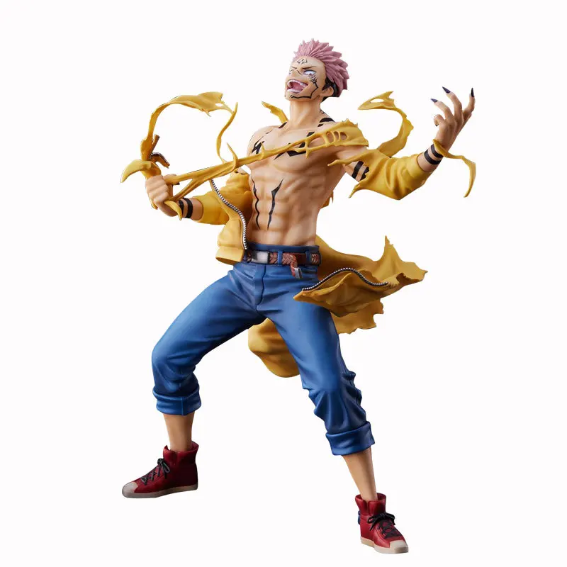 New High Quality 23cm Jujutsu Kaisen Ryomen Sukuna Action Figure Pvc Model Anime Peripheral Collectible Toy Ornament Gift