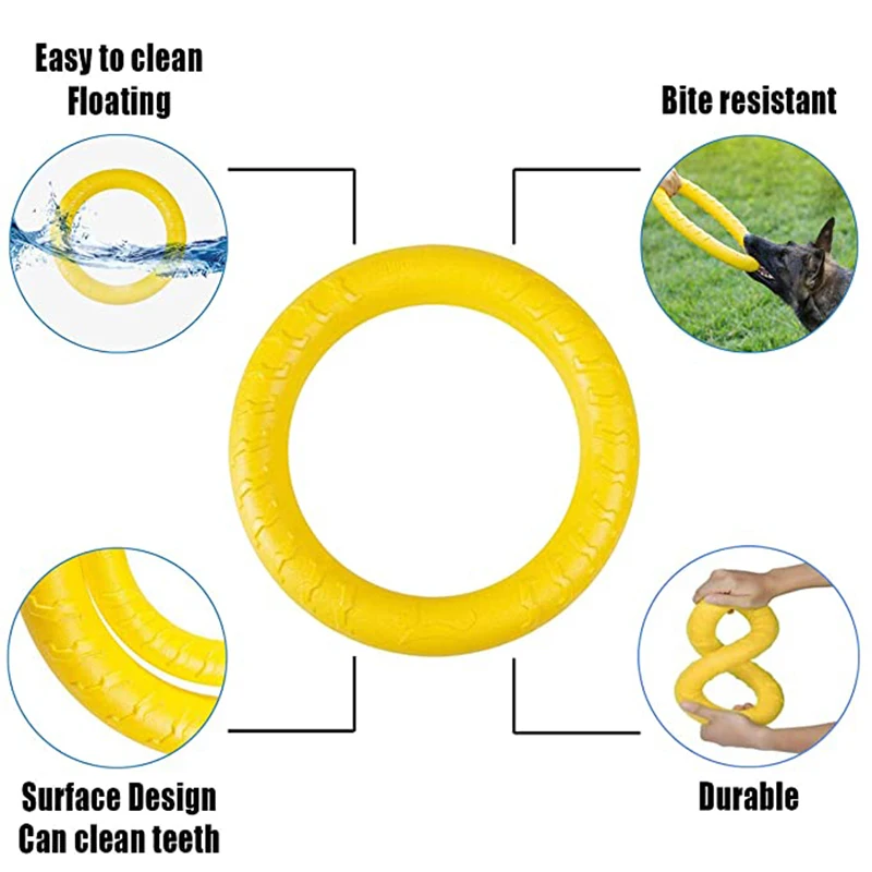 Pet Toys Flying Disk Training Ring Puller Large Dogs Interactive Supplies Dog Toys Aggressive Chewing Puppy Interactive Supply