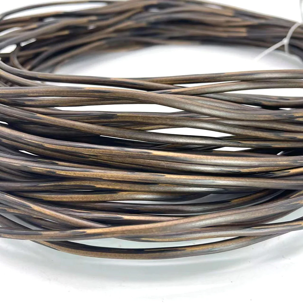 4.3mm 500g PE Rattan Round hollow Brown Coffee Gradient Weaving Material Synthetic Plastic Rattan And Repair Chair