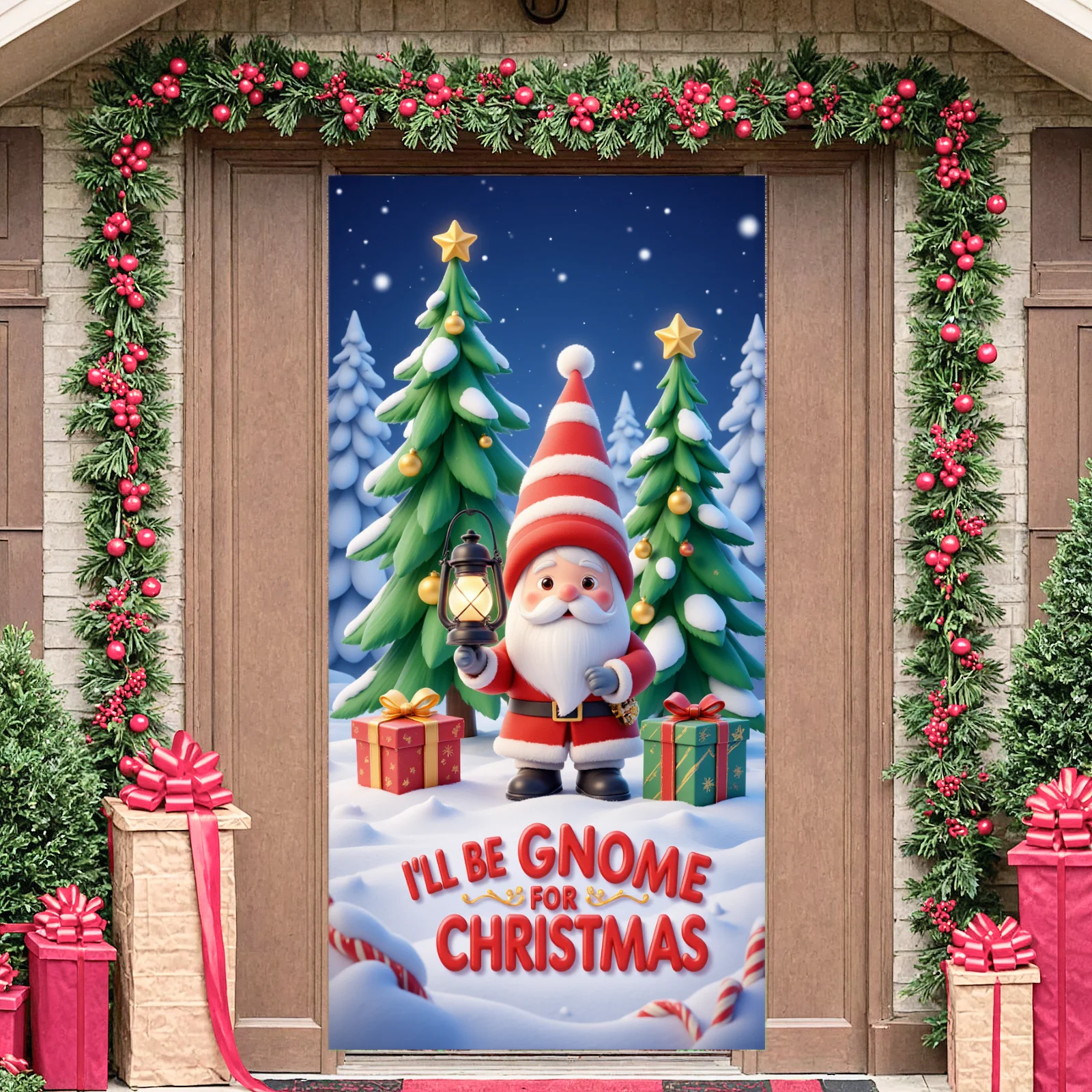 Баннер для мероприятий, подарочное украшение, декор в виде гнома, праздничное украшение, красочный тематический подарочный баннер для тематических вечеринок, семейный сбор