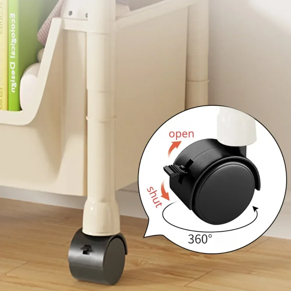 Kitchen Organizers And Storage Rack Household Cart With Wheels Multifunctional Home Accessories Mobile Rack Trolley Bookshelf