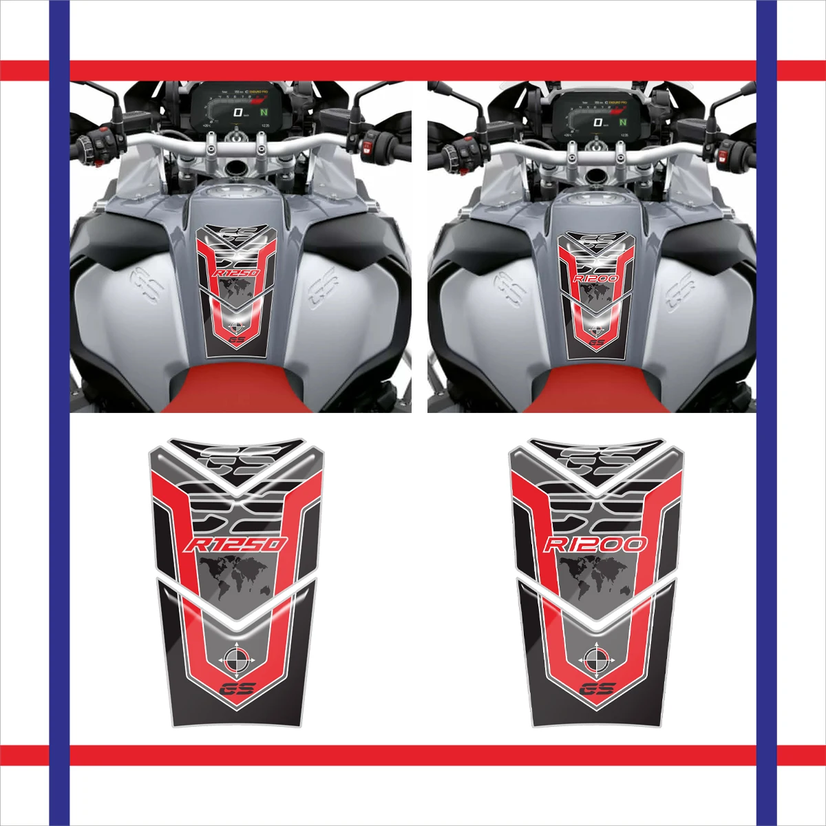 

3D Motorcycle Tank Pad Protector Stickers Decal Accessories For BMW R1200GS R1250GS R1200 R1250 GS R 1200 1250 GS