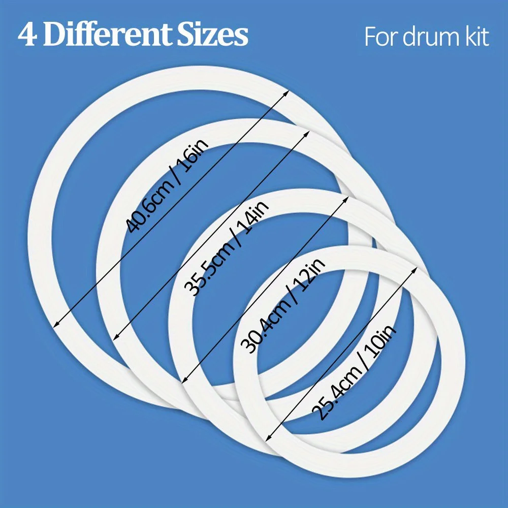 Drum Kit Silencer Mute Practice Snare Pad Pads Dampeners Simple Accessory Home Delicate Percussion Silent Useful Off