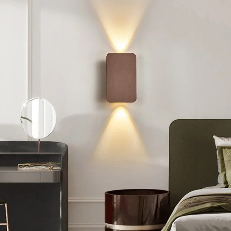 

Aluminum Materials Minimalist Nordic Wall Lamp LED Bedroom Light Modern Art Corridor Stair Lamp for Living Room TV Background