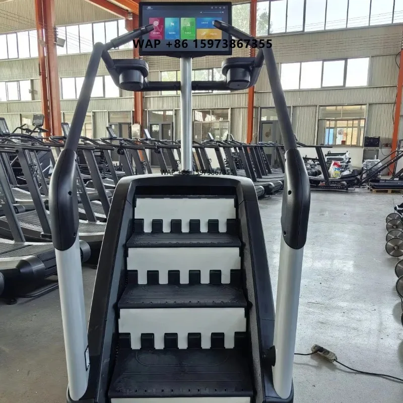 Commercial Gym Equipment Touch Screen Stair Stepper Climber Machine Stair Climber with Wifi