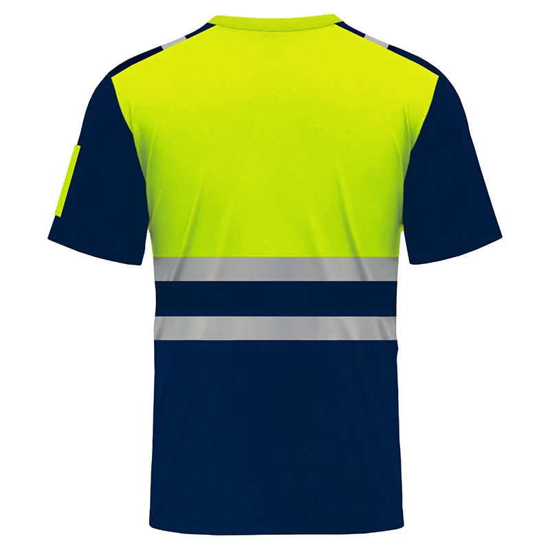 Hi Vis Safety T-shirt High Vis Reflective Shirts Quick Dry High Visibility Clothing Breathable Construction Clothes Men