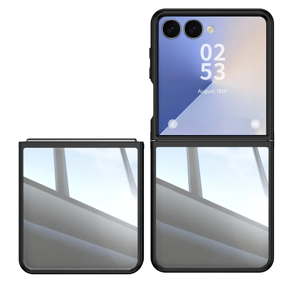 TPU+PC Slim Rugged Transparent Armor Phone Case for Samsung Galaxy Z Flip 7 6 5 Flip7 Flip6 Flip5 5G Shockproof Protective Cover