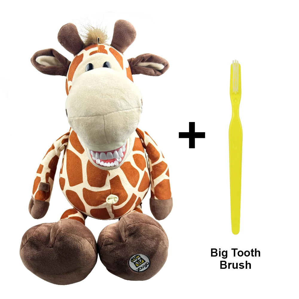 Grote tandheelkundige knuffels met tandenmodel tandenborstel voor kinderen knuffels dinosaurus giraffe schattige zachte pop tandarts geschenken