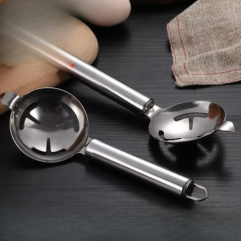 

Stainless Steel Egg Separator Long Handle Egg Yolk Seperator Kitchen Cooking Gadget Egg Tools Kitchen Accessories