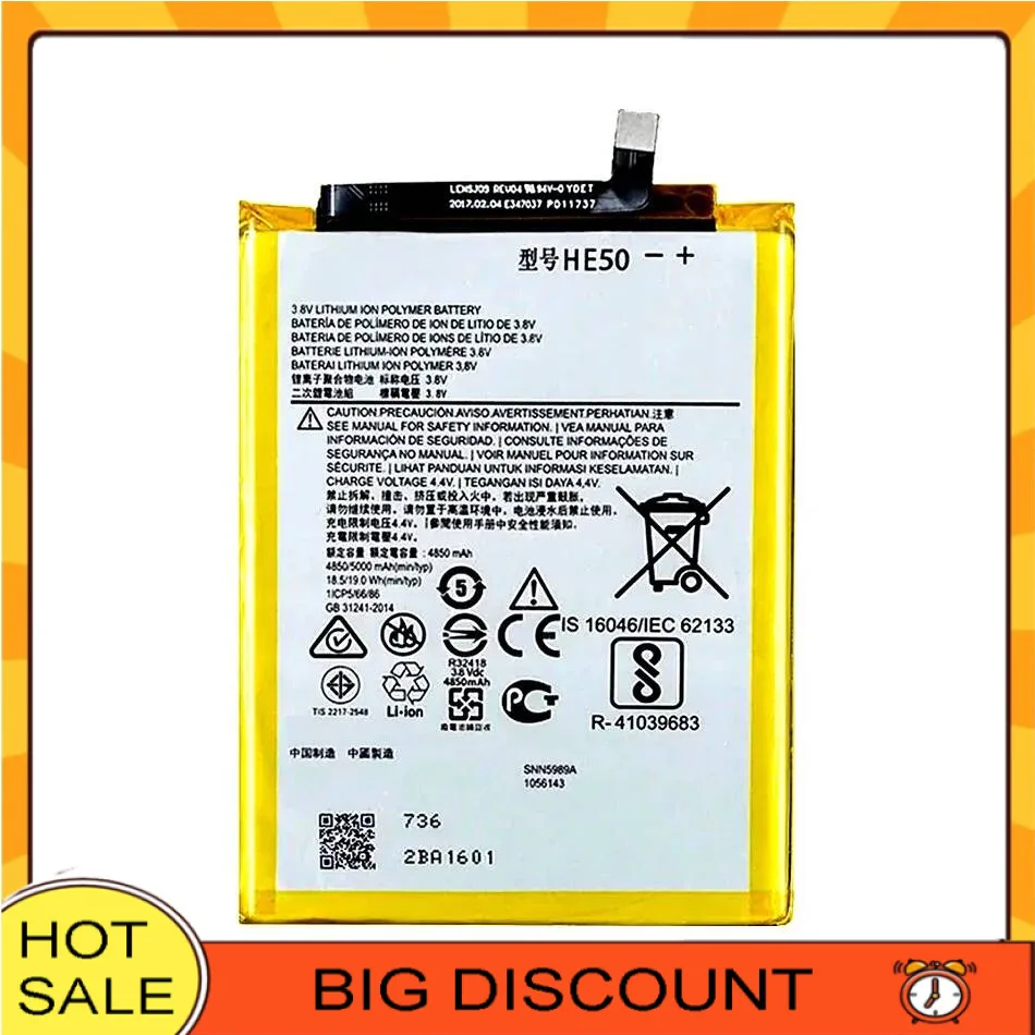 

Mobile Phone Battery HE50 5000mAh For Motorola Moto E4 Plus E5 Plus XT1770 XT1771 XT1775 XT1774 XT1776