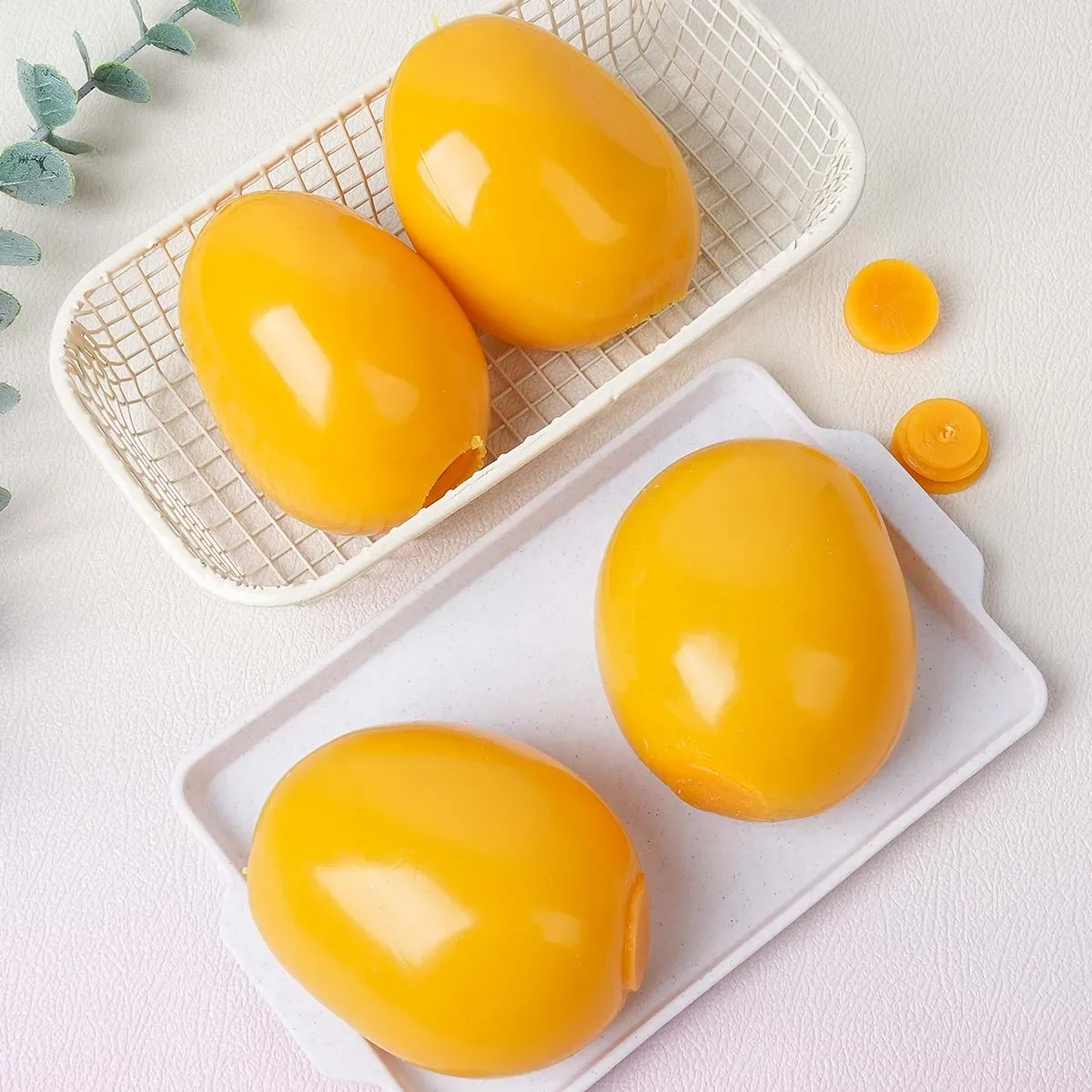 TPR Leere Kugelhülle DIY Handgemachtes Quetschball-Zubehör Hohle Mango-Form Hülle zum Befüllen Stressabbau-Spielzeugteile für Handarbeiten – Detail 5