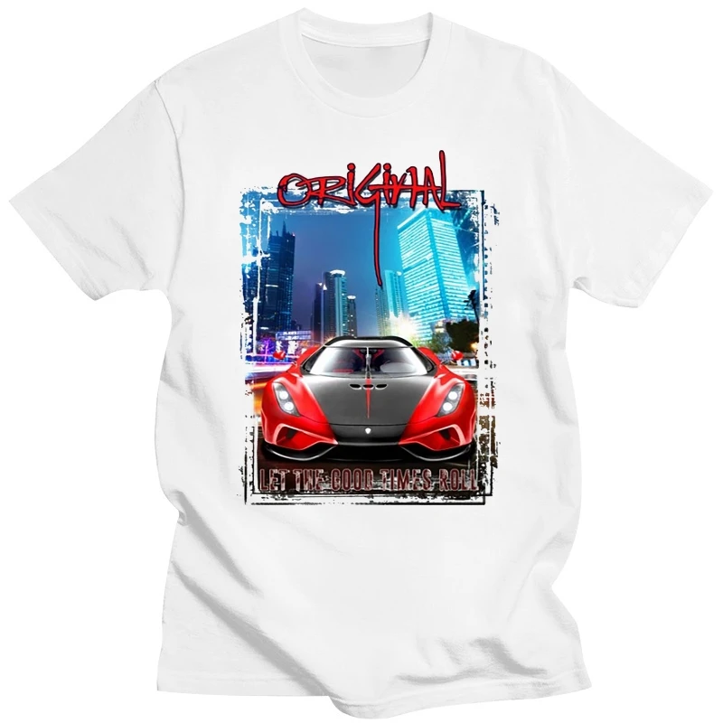 T-Shirt Classic Swedish Car Fans Regera 2017 Schwarz Rot Auto Youngtimer Oldtimer Herren new Fashion Brand Street Hip Hop