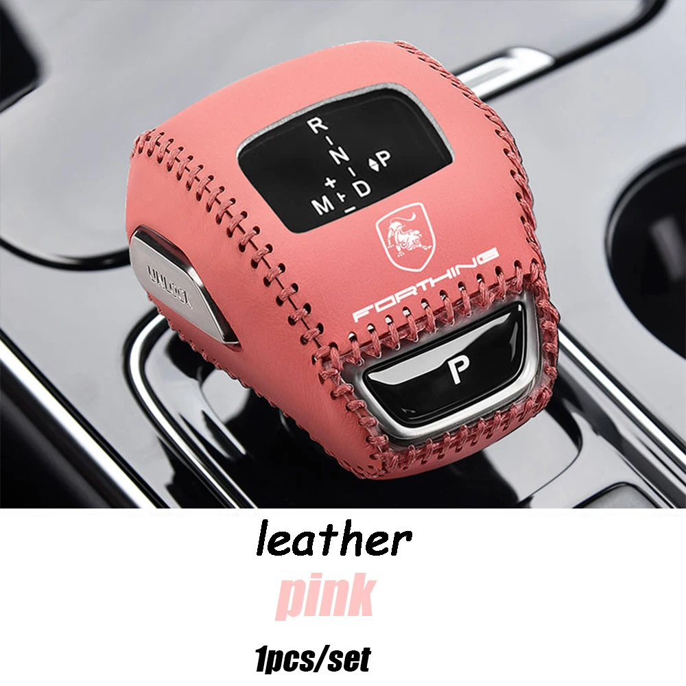 For DMF FORTHING T5 EVO 2021 2022 Leather Car gear shift lever knob handle Cover Trim Sticker Accessories Decoration