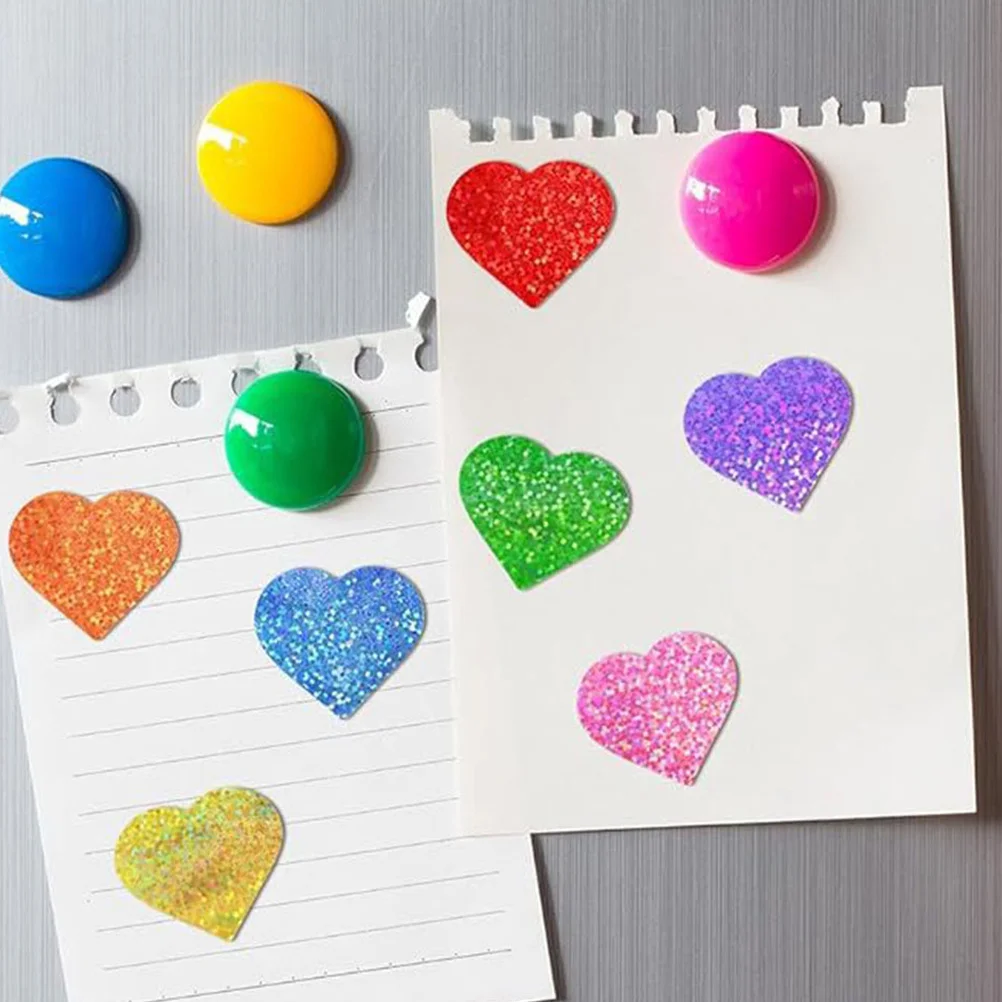 

Valentine's Day Heart Stickers Roll Decorative Love Stickers Glitter Heart Labels for Scrapbooking Present Sealing