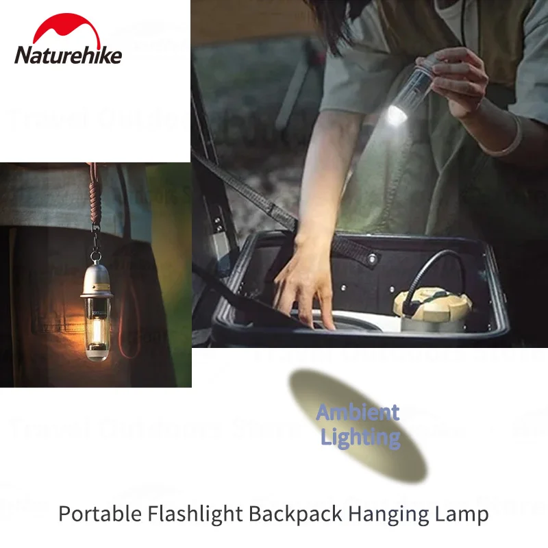 Naturehike في الهواء الطلق المحمولة فانوس التخييم الإضاءة مصباح لتهيئة الجو مصباح معلق الجدة لوازم التخييم المشي لمسافات طويلة أضواء درب #1