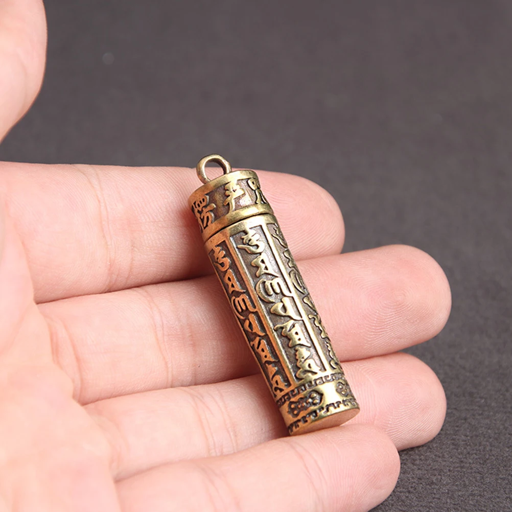 

2pcs Baby Teeth Lanugo Barrel Premium Brass Decorative Pendant Durable Corrosion Resistant Keepsake Organizer Storage Container